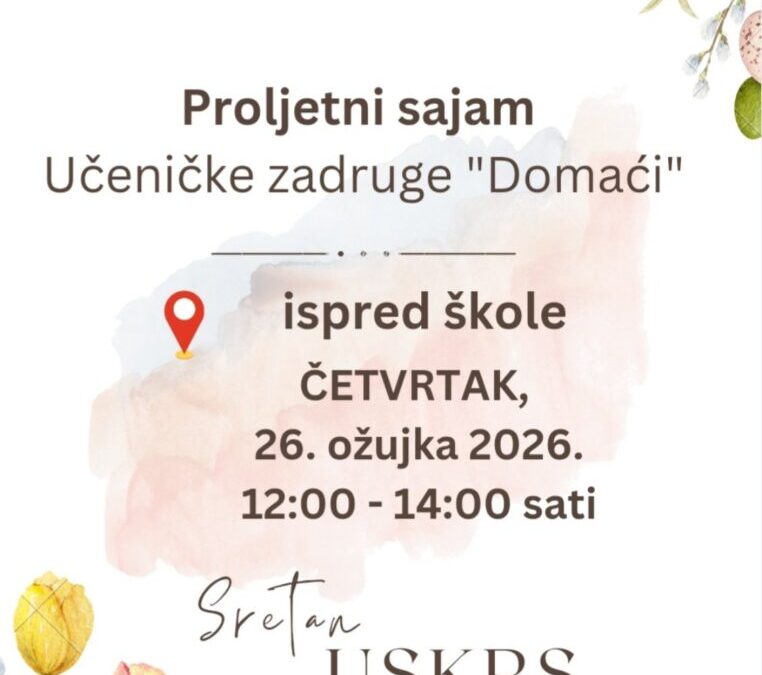 Poziv na proljetni školski sajam